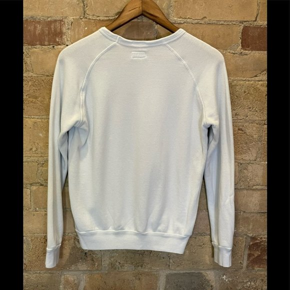 MOTHER Busy Doin Nothing light blue crew neck sweatshirt Sz XS - Picture 5 of 7